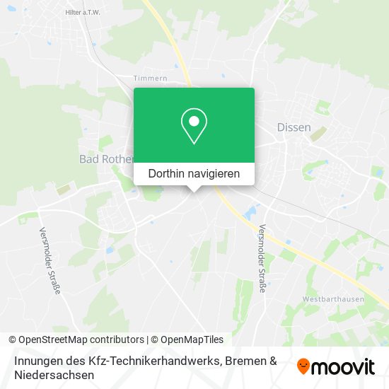 Innungen des Kfz-Technikerhandwerks Karte