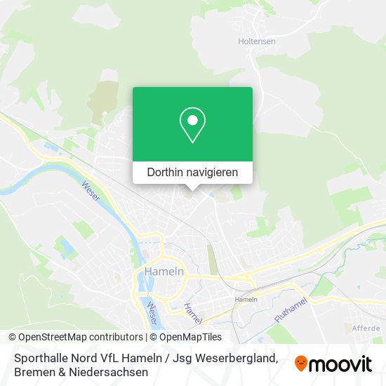 Sporthalle Nord VfL Hameln / Jsg Weserbergland Karte
