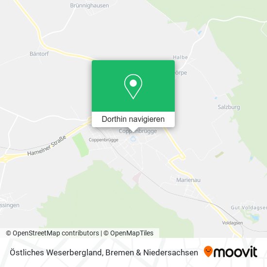 Östliches Weserbergland Karte