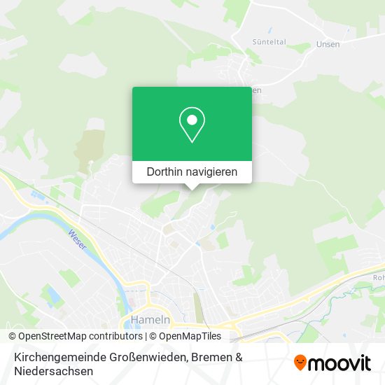 Kirchengemeinde Großenwieden Karte