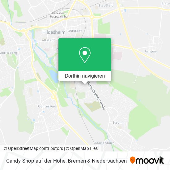 Candy-Shop auf der Höhe Karte