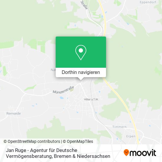 Jan Ruge - Agentur für Deutsche Vermögensberatung Karte