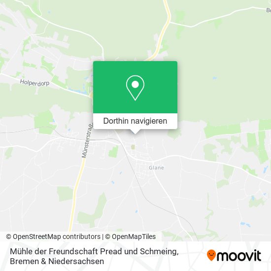 Mühle der Freundschaft Pread und Schmeing Karte