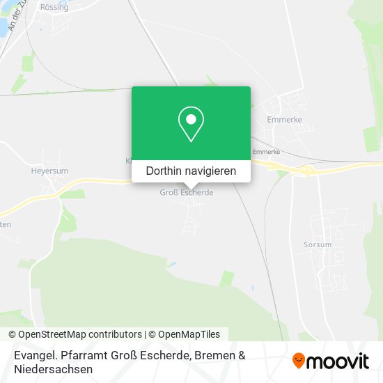 Evangel. Pfarramt Groß Escherde Karte