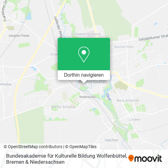 Bundesakademie für Kulturelle Bildung Wolfenbüttel Karte