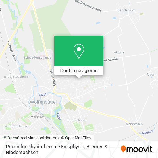 Praxis für Physiotherapie Falkphysio Karte