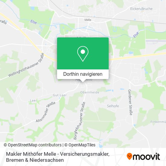 Makler Mithöfer Melle - Versicherungsmakler Karte