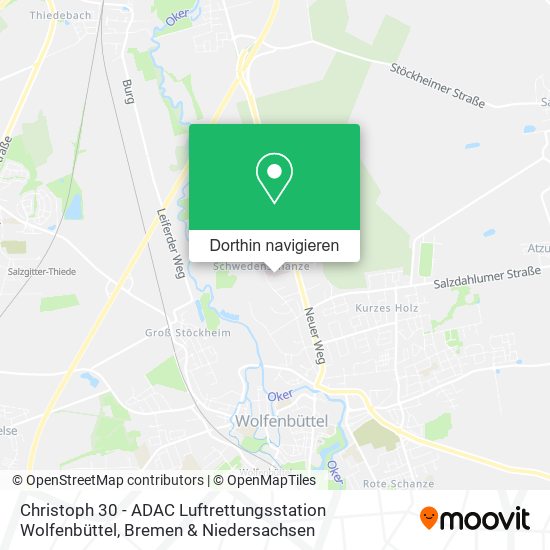 Christoph 30 - ADAC Luftrettungsstation Wolfenbüttel Karte