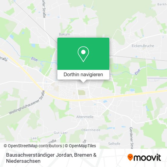 Bausachverständiger Jordan Karte