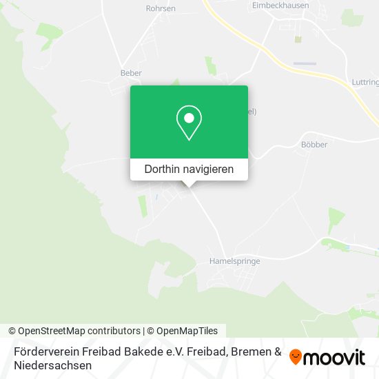Förderverein Freibad Bakede e.V. Freibad Karte