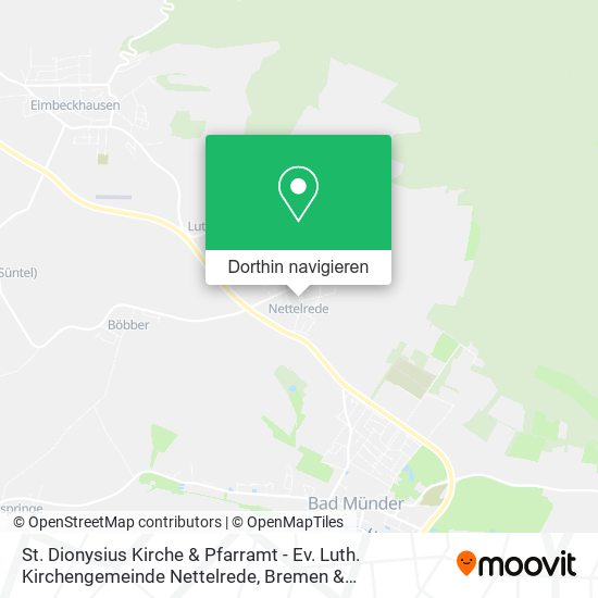St. Dionysius Kirche & Pfarramt - Ev. Luth. Kirchengemeinde Nettelrede Karte