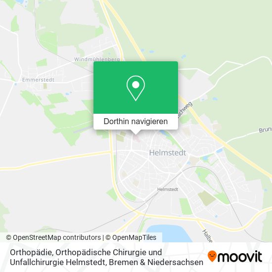 Orthopädie, Orthopädische Chirurgie und Unfallchirurgie Helmstedt Karte