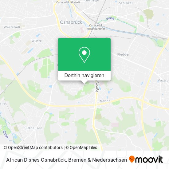 African Dishes Osnabrück Karte