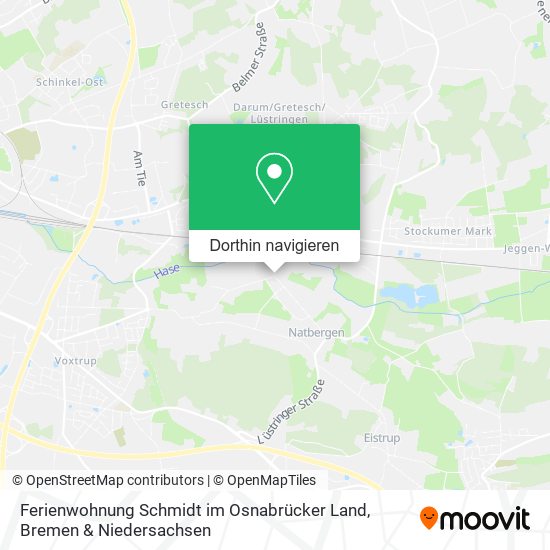 Ferienwohnung Schmidt im Osnabrücker Land Karte