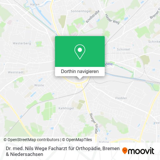 Dr. med. Nils Wege Facharzt für Orthopädie Karte