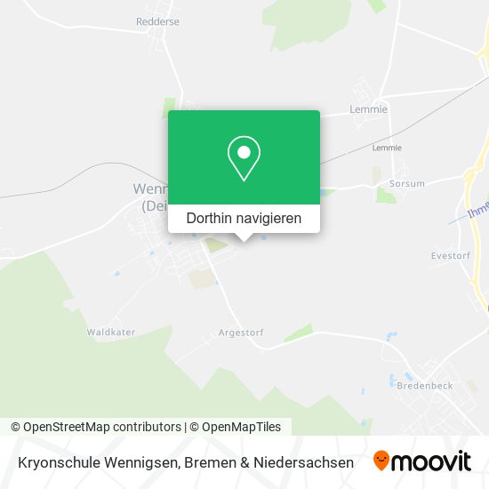 Kryonschule Wennigsen Karte