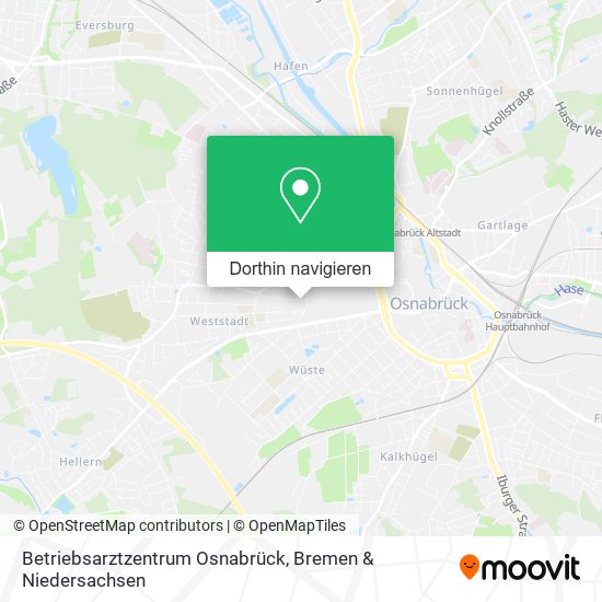 Betriebsarztzentrum Osnabrück Karte