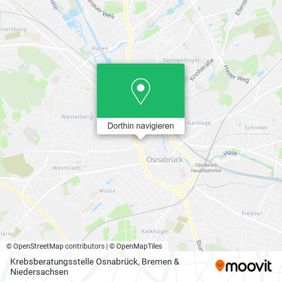 Krebsberatungsstelle Osnabrück Karte