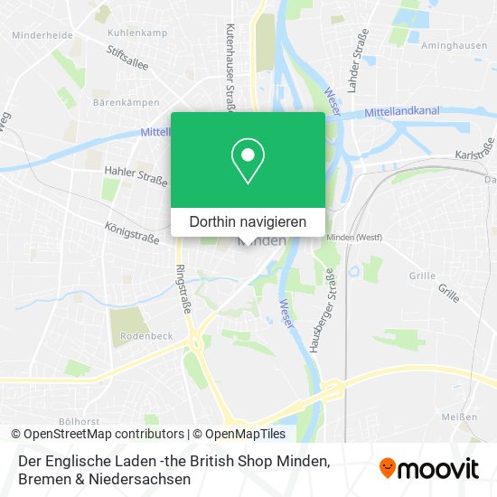Der Englische Laden -the British Shop Minden Karte