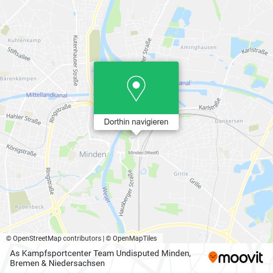 As Kampfsportcenter Team Undisputed Minden Karte