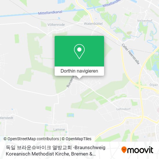 독일 브라운슈바이크 열방교회 -Braunschweig Koreanisch Methodist Kirche Karte