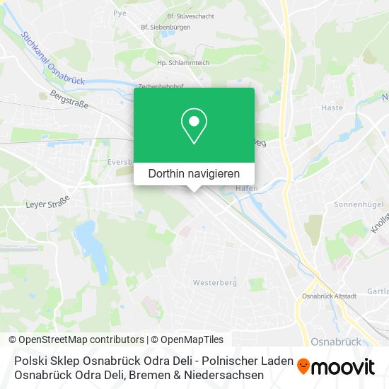 Polski Sklep Osnabrück Odra Deli - Polnischer Laden Osnabrück Odra Deli Karte