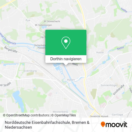 Norddeutsche Eisenbahnfachschule Karte