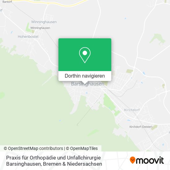 Praxis für Orthopädie und Unfallchirurgie Barsinghausen Karte