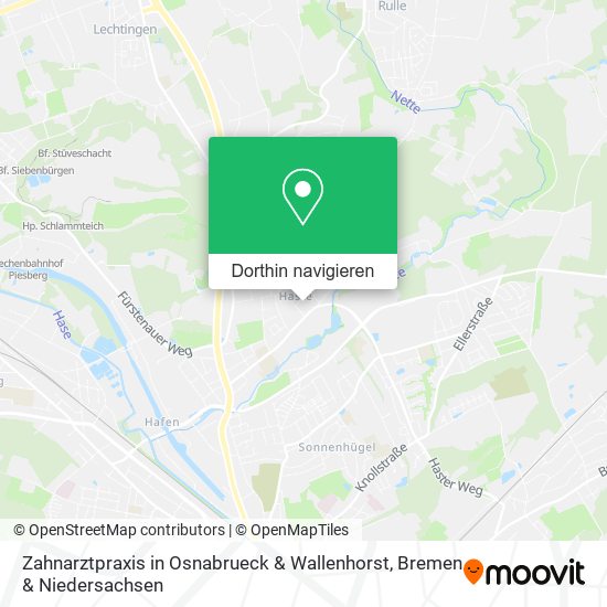 Zahnarztpraxis in Osnabrueck & Wallenhorst Karte