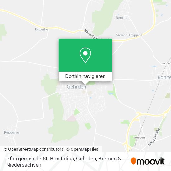 Pfarrgemeinde St. Bonifatius, Gehrden Karte