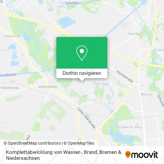 Komplettabwicklung von Wasser-, Brand Karte