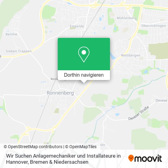 Wir Suchen Anlagemechaniker und Installateure in Hannover Karte