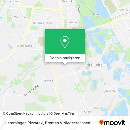 Hemmingen Pizzataxi Karte