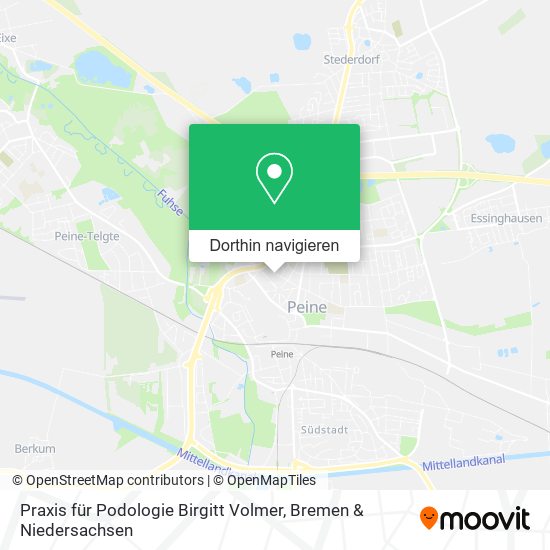 Praxis für Podologie Birgitt Volmer Karte