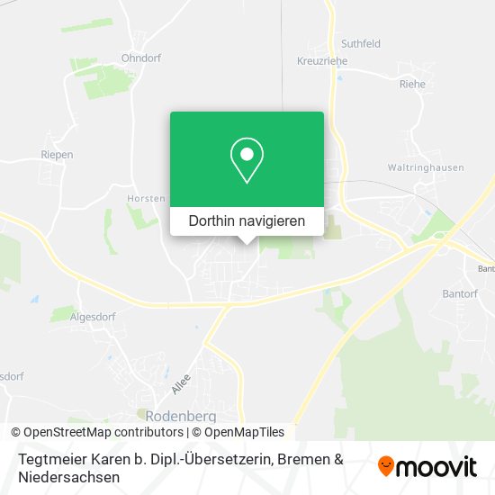 Tegtmeier Karen b. Dipl.-Übersetzerin Karte