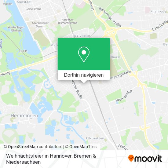 Weihnachtsfeier in Hannover Karte