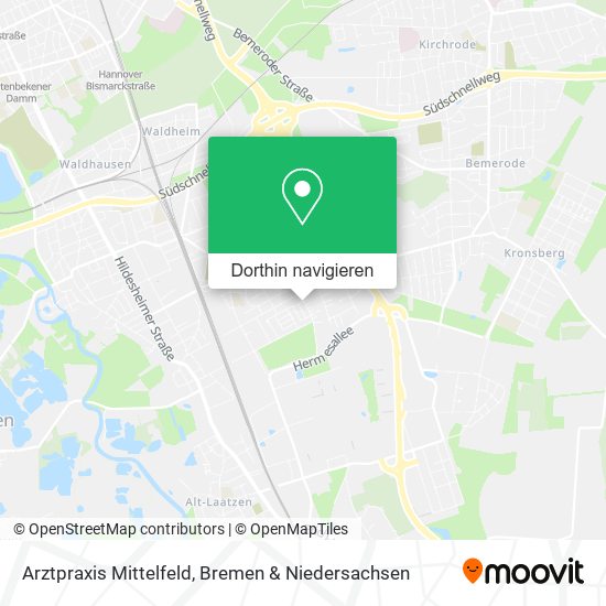 Arztpraxis Mittelfeld Karte