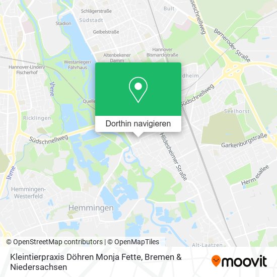 Kleintierpraxis Döhren Monja Fette Karte