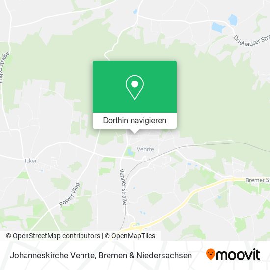 Johanneskirche Vehrte Karte