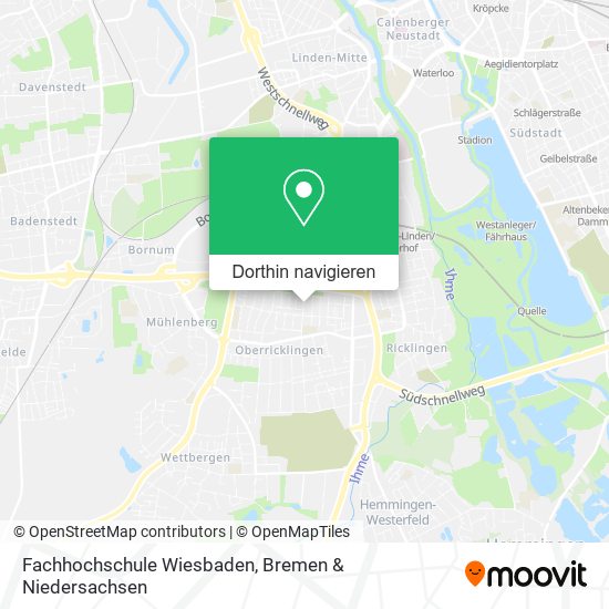 Fachhochschule Wiesbaden Karte