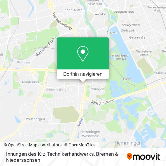 Innungen des Kfz-Technikerhandwerks Karte