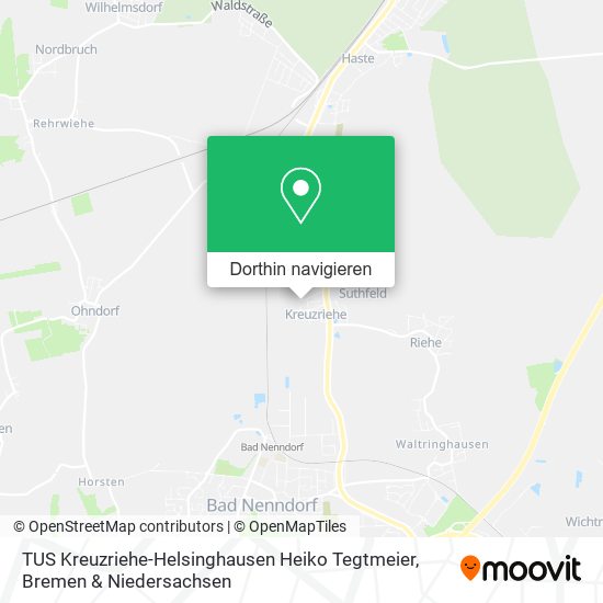 TUS Kreuzriehe-Helsinghausen Heiko Tegtmeier Karte