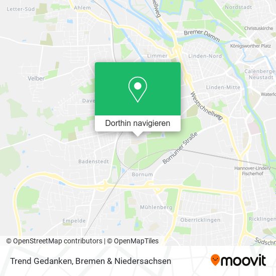 Trend Gedanken Karte