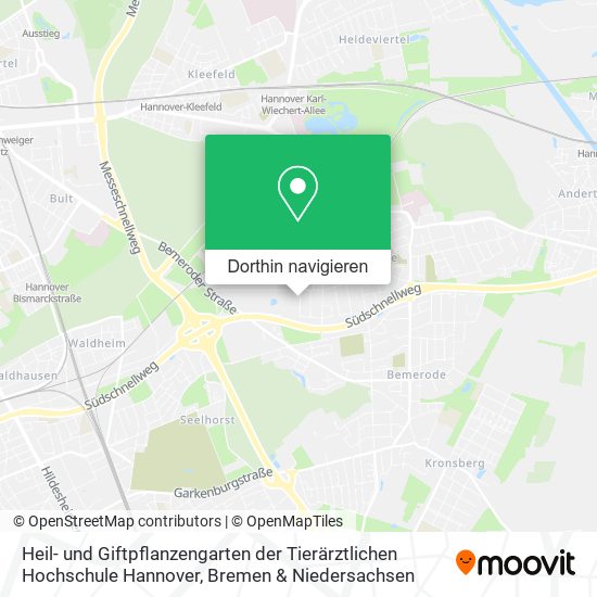 Heil- und Giftpflanzengarten der Tierärztlichen Hochschule Hannover Karte