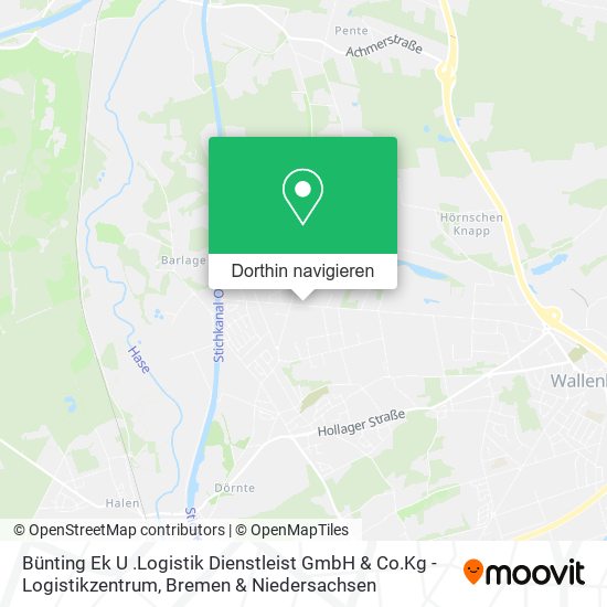 Bünting Ek U .Logistik Dienstleist GmbH & Co.Kg -Logistikzentrum Karte