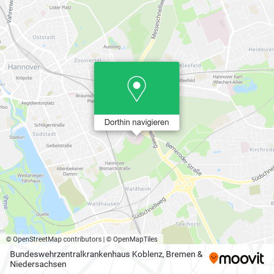 Bundeswehrzentralkrankenhaus Koblenz Karte