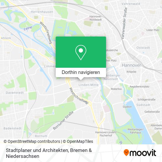 Stadtplaner und Architekten Karte