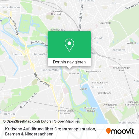 Kritische Aufklärung über Organtransplantation Karte