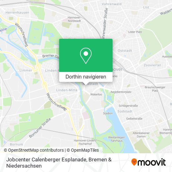 Jobcenter Calenberger Esplanade Karte