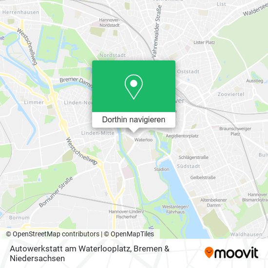 Autowerkstatt am Waterlooplatz Karte